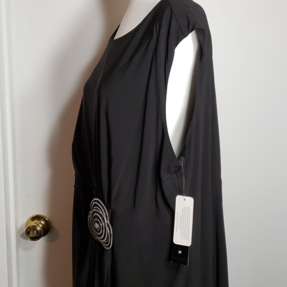 Tiana B. * Black Sleeveless Midi Dress * Washable - Picture 4 of 8